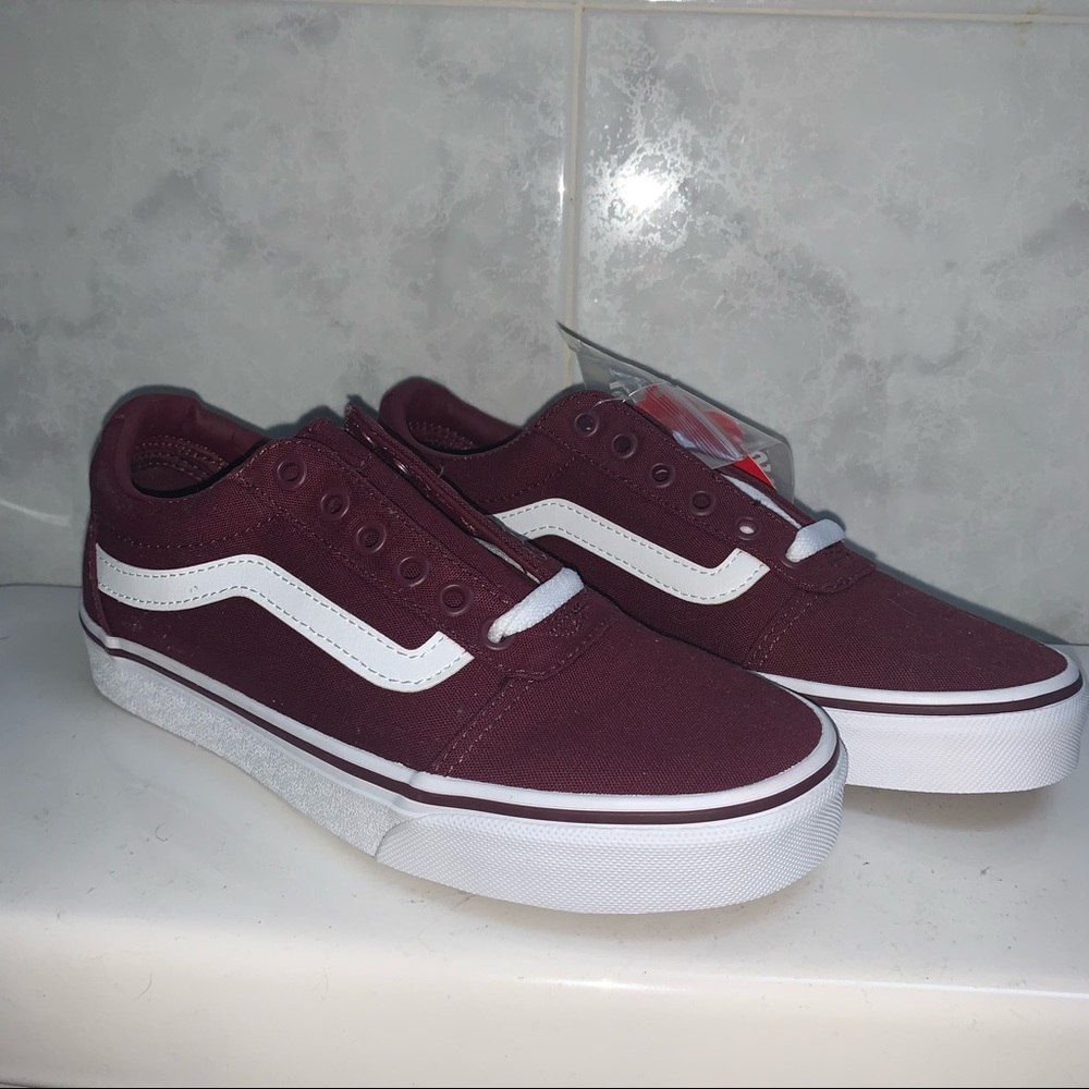 Brand New Burgundy Vans